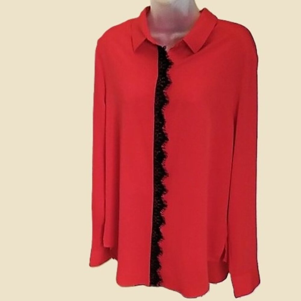 Classic Elegant Antonio Melani Blouse Like New L - Picture 2 of 6